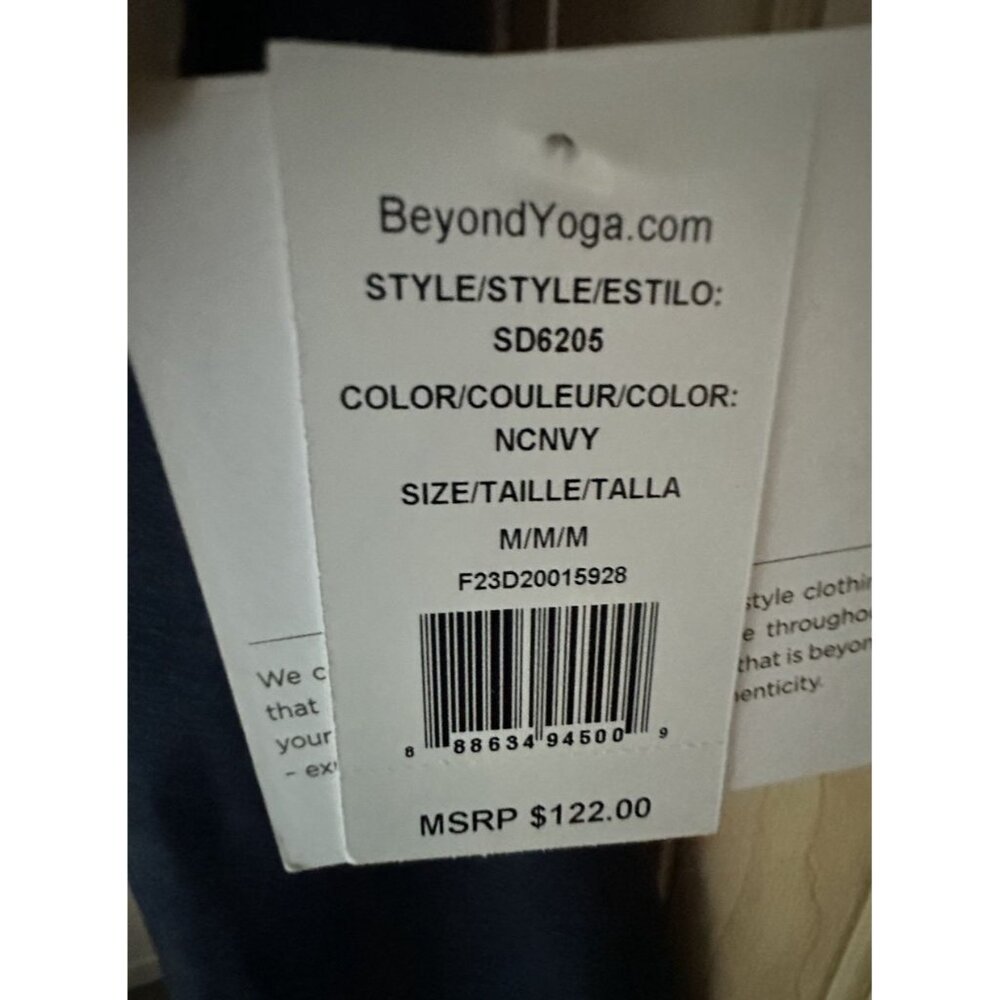 Beyond Yoga Womens Activewear Sleeveless V-Neck Tank Dress Navy Blue Size M $122 - Picture 3 of 9